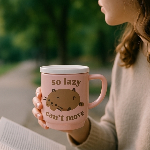 Pusheen X Culture Fly Cup Mug & Coaster Set Ceramic Cat Logo New Gift - Picture 2 of 11